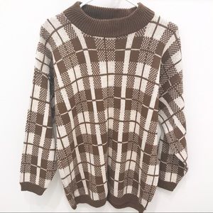 Plaid Knit Sweater